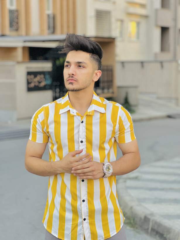 پیراهن راه راه بزرد سفید