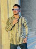 Men's cotton striped shirt1