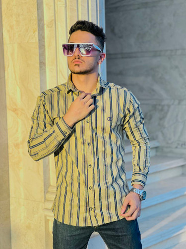 Men's cotton striped shirt1