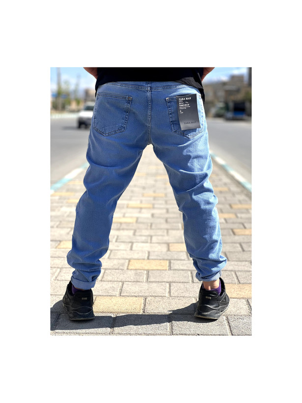 شلوار لی مام استایل ابی روشن ترک7