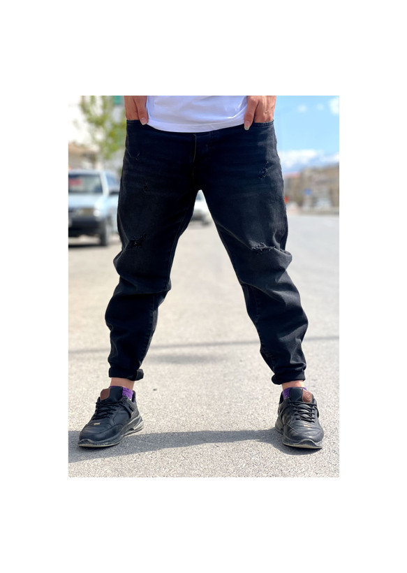 شلوار لی مام استایل ابی روشن ترک2