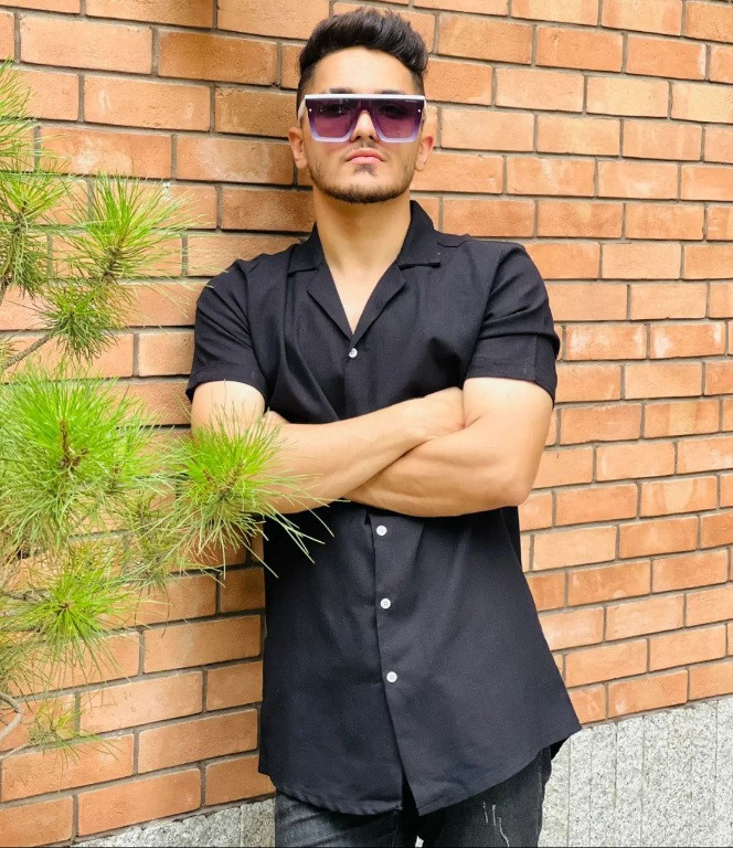 پیراهن آستین کوتاه یقه انگلیسی مشکی