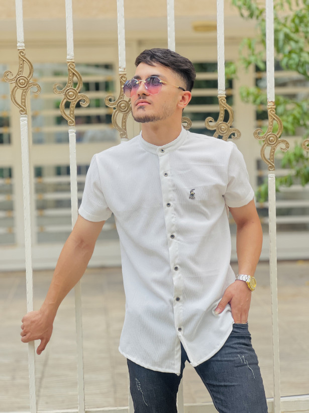 پیراهن یقه دیپلمات سفید