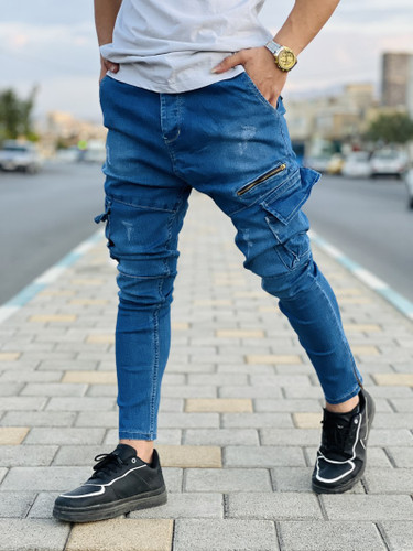 Turkish men's cargo pants with zipper1