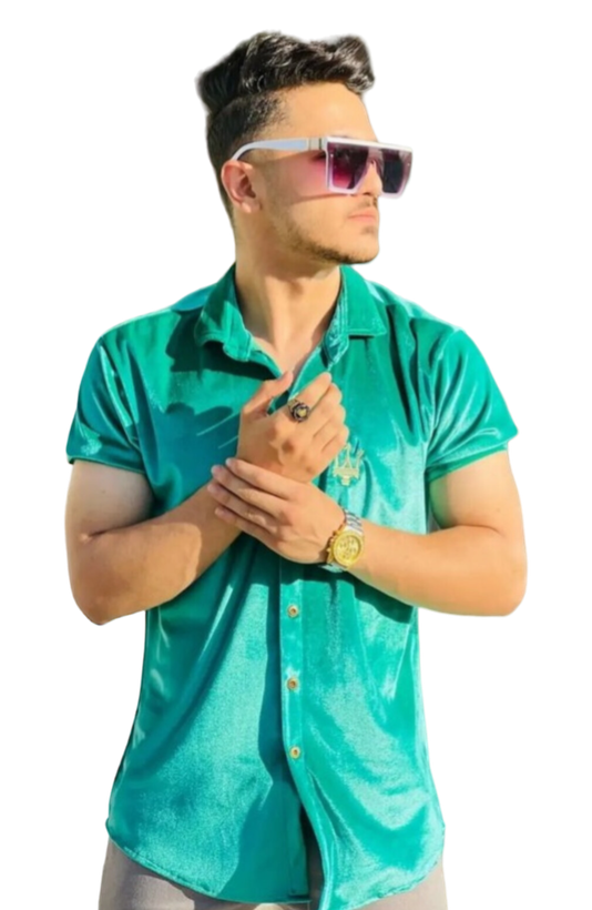 پیراهن مخمل سبز