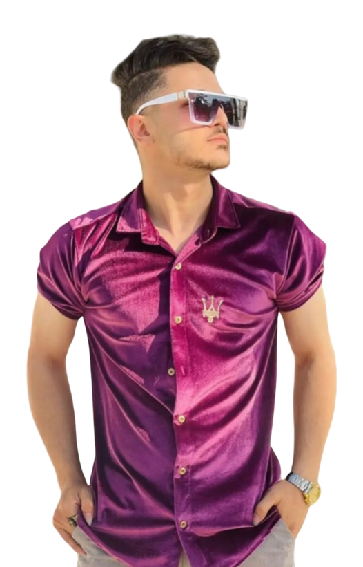 پیراهن مخمل ارغوانی