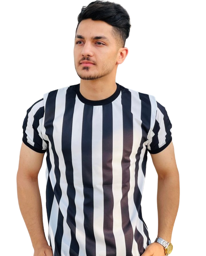 پیراهن راه راه سفید مشکی