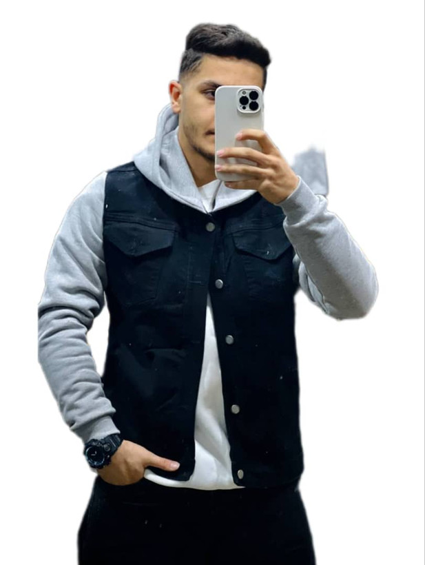 کت لی استین دورس رنگ مشکی طوسی