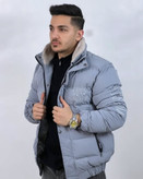 کاپشن الیافی ابی کم رنگ