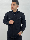 پیراهن کتان دوجیب مردانه مشکی