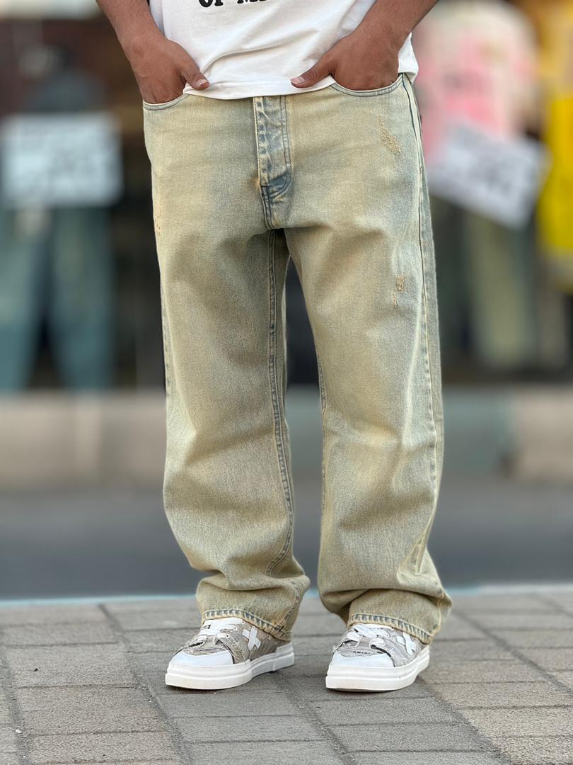 شلوار بگ کاستوم خاکی