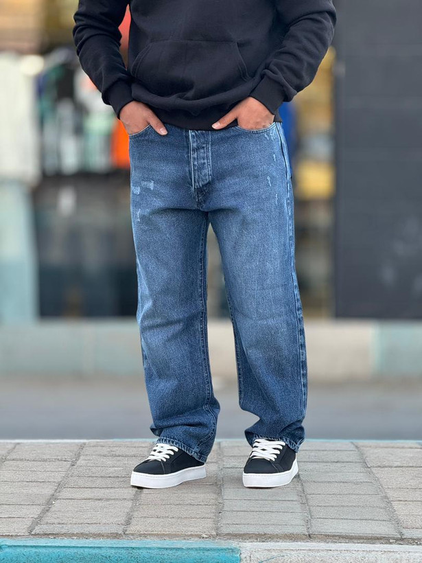 شلوار بگ کاستوم ابی تیره