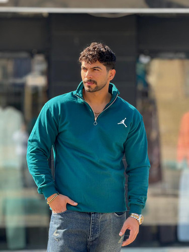 دورس نیم زیپ جوردن سبز