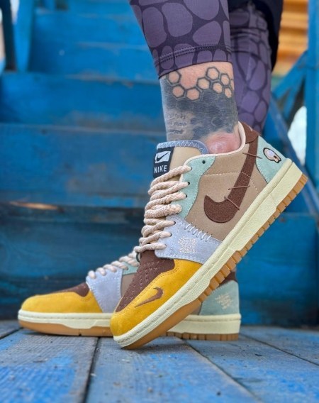 کفش مردانه نایک جوردن زرد قهوه ای